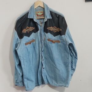 Vintage Shooter Western Denim Snap Shirt